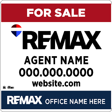 Re/Max 2' x 2' For Sale Sign