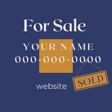 Custom Design 2' x 2' For Sale Sign