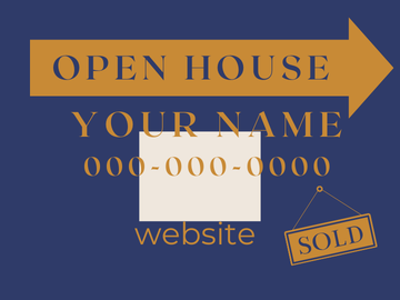 Custom Design Open House signs WITH stands