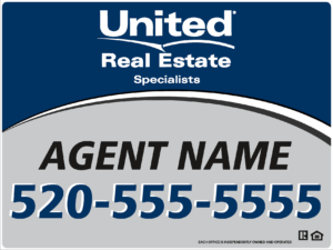 United Real Estate 18x24 For Sale Sign