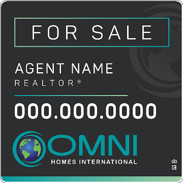 Omni Homes 2'X2' For Sale Sign-Black