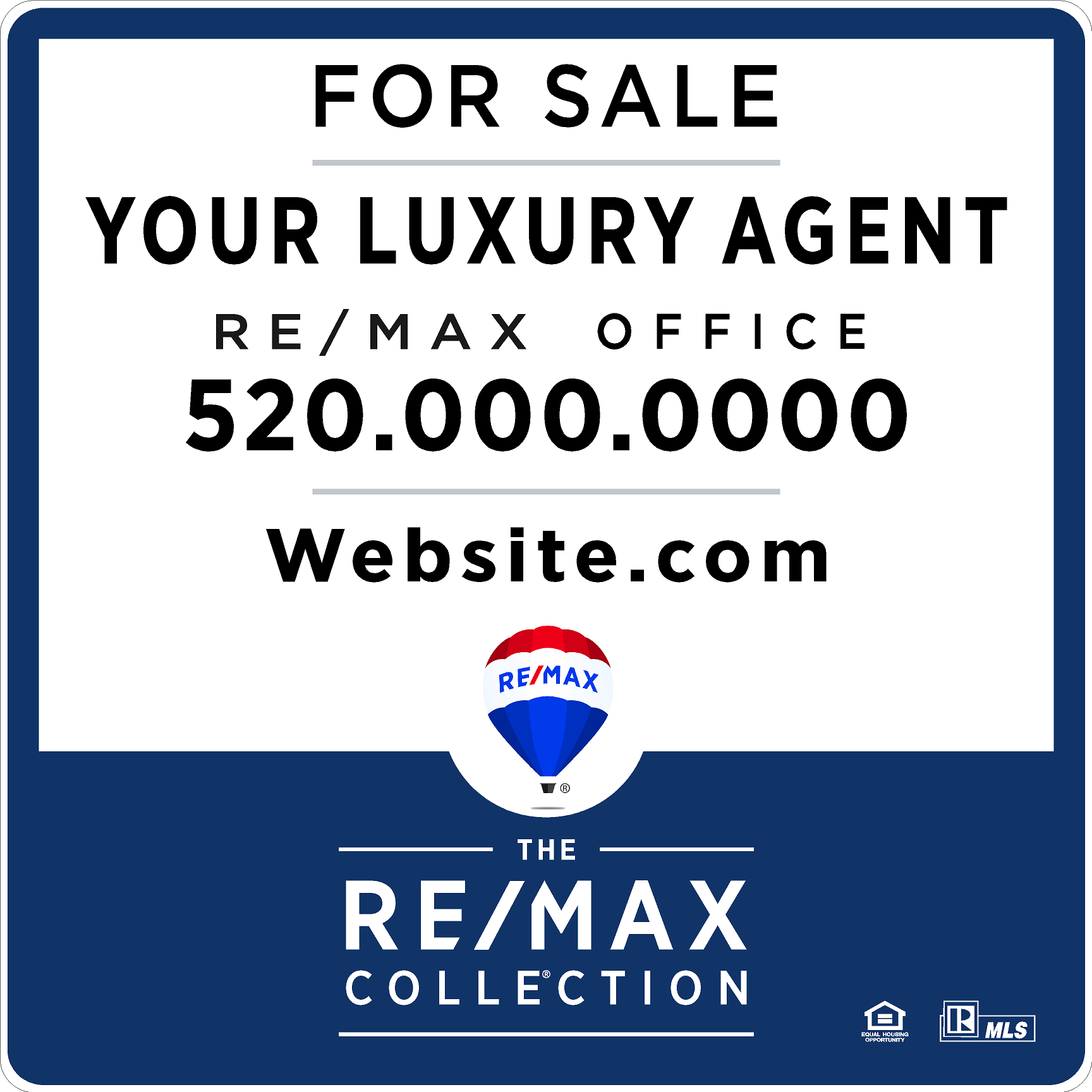 Re/Max 2'x2' Collections Sign