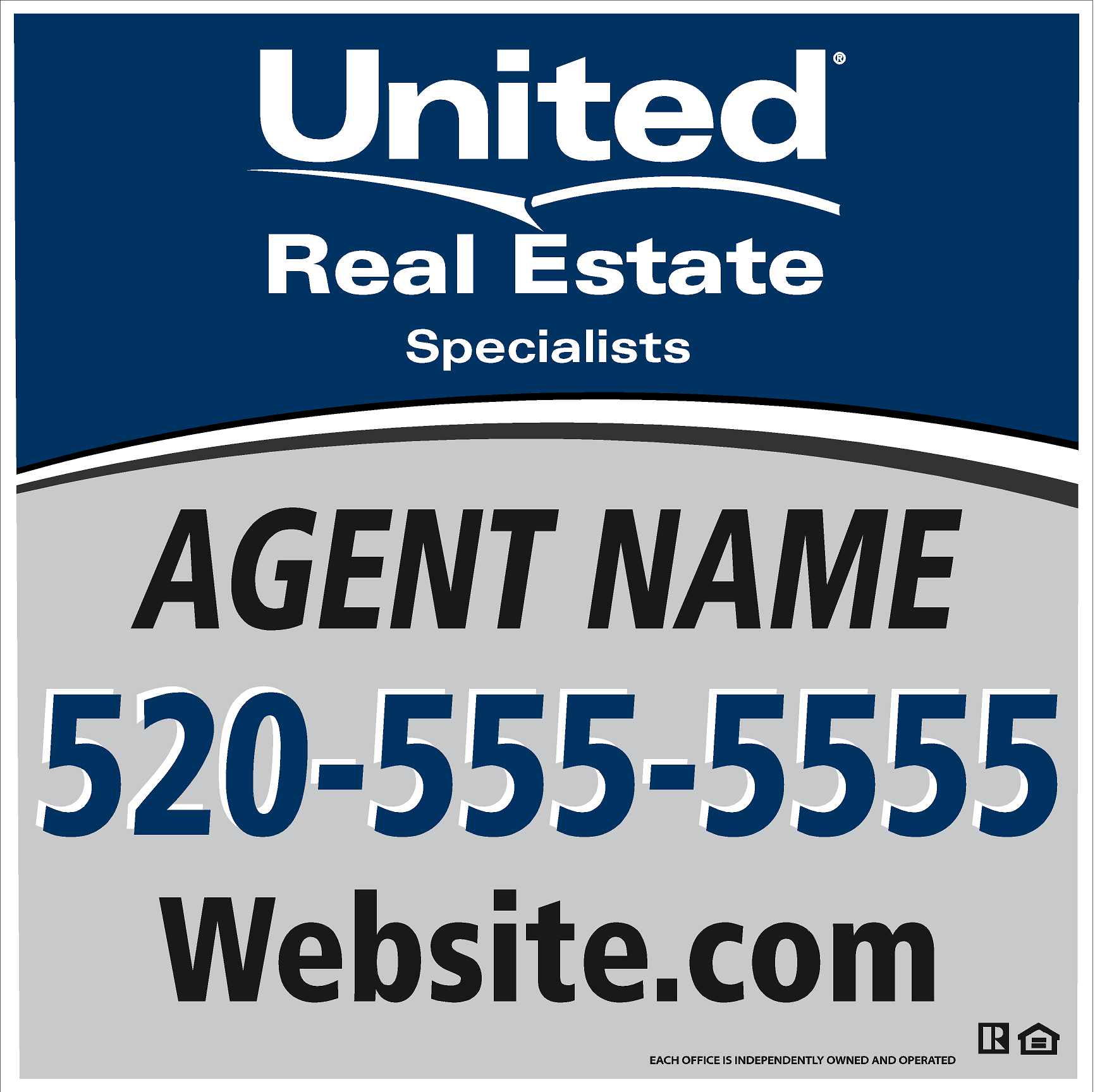 United Real Estate 2' x 2' For Sale Sign