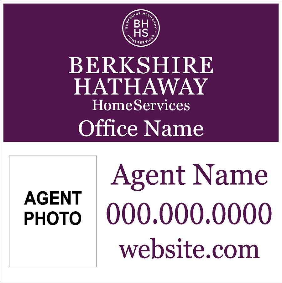 Berkshire Hathaway 2' x 2' Photo Sign