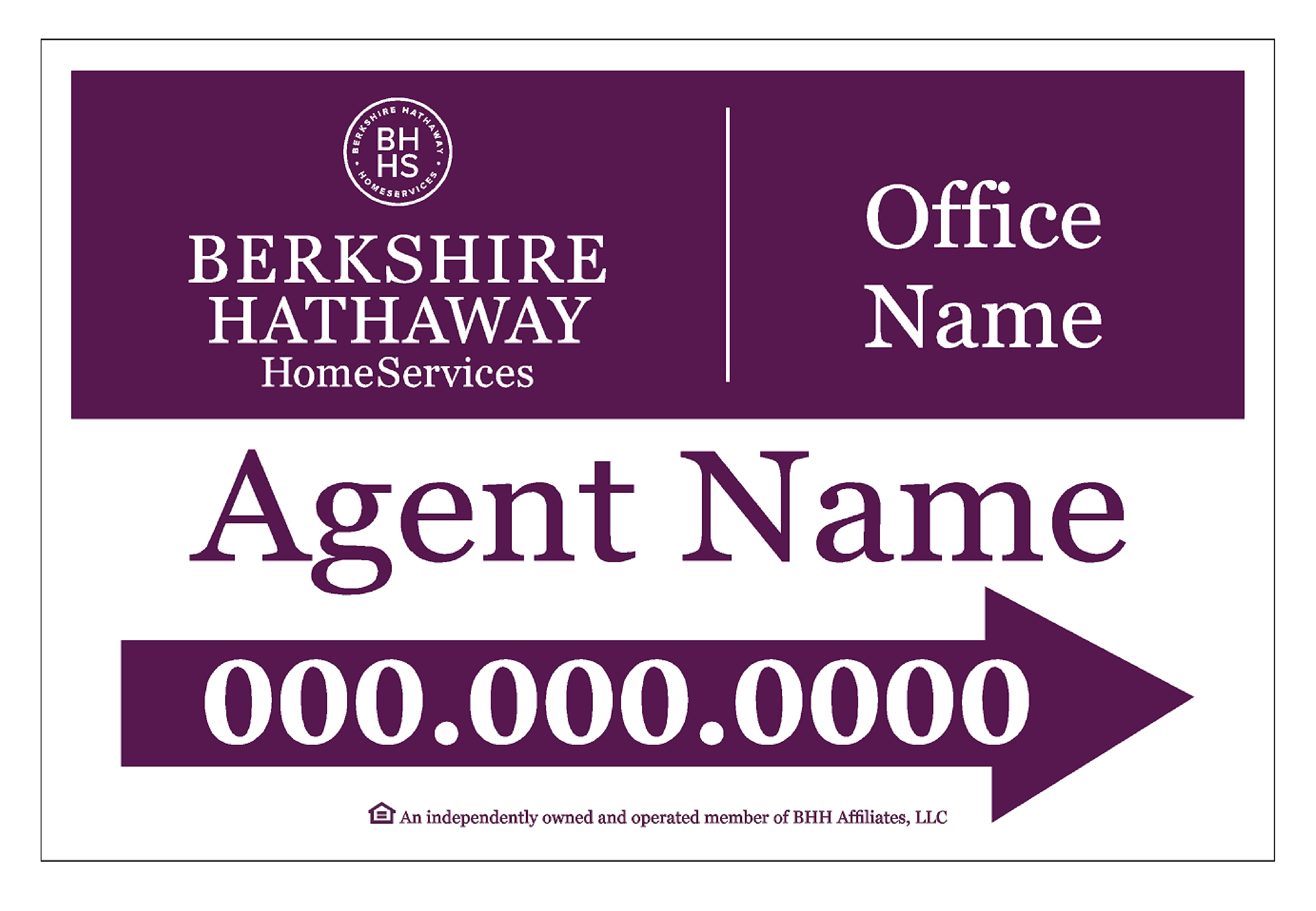 Berkshire Hathaway Metal Directionals with Stakes