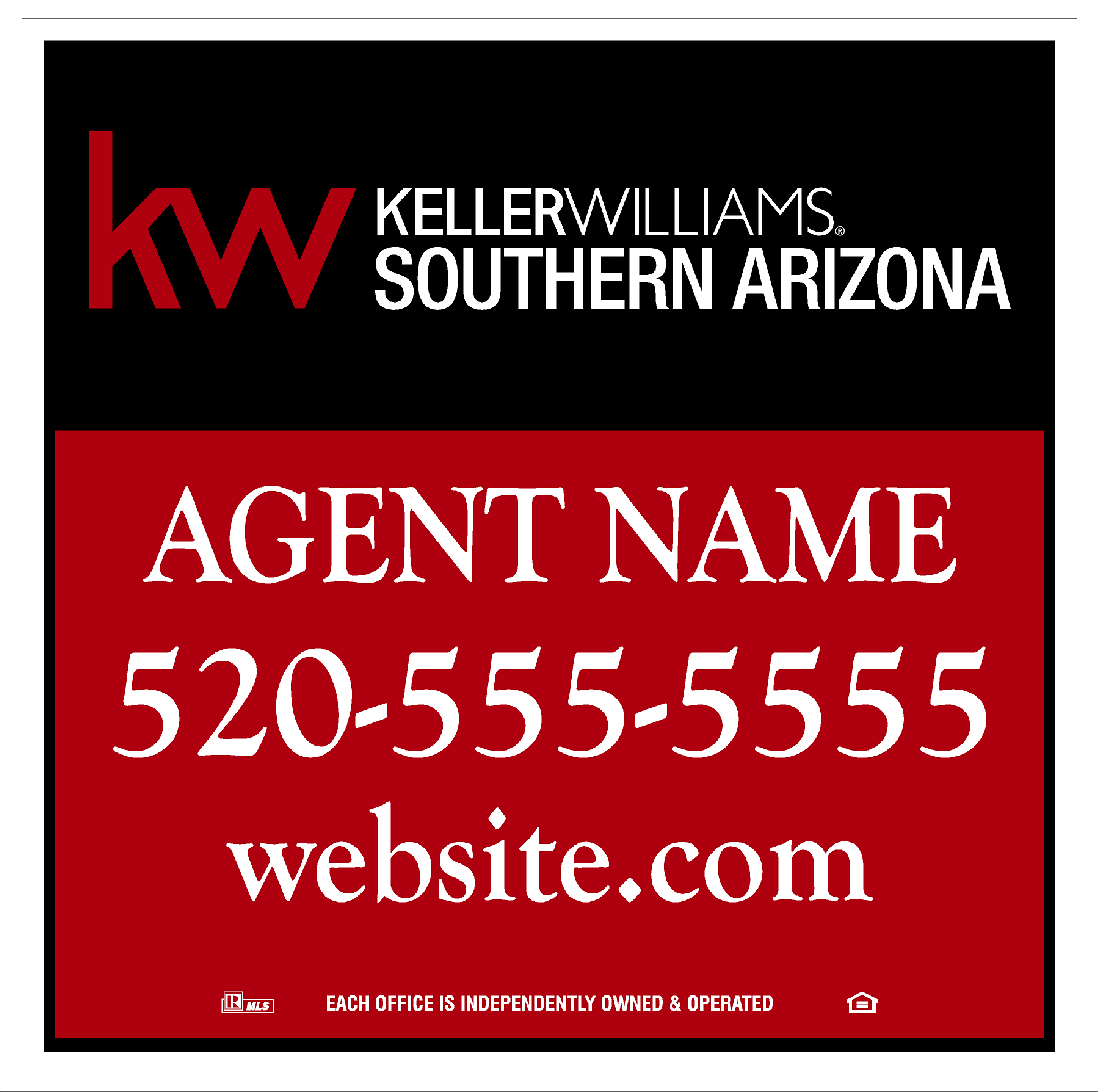 Keller Williams 2' x 2' For Sale Signs