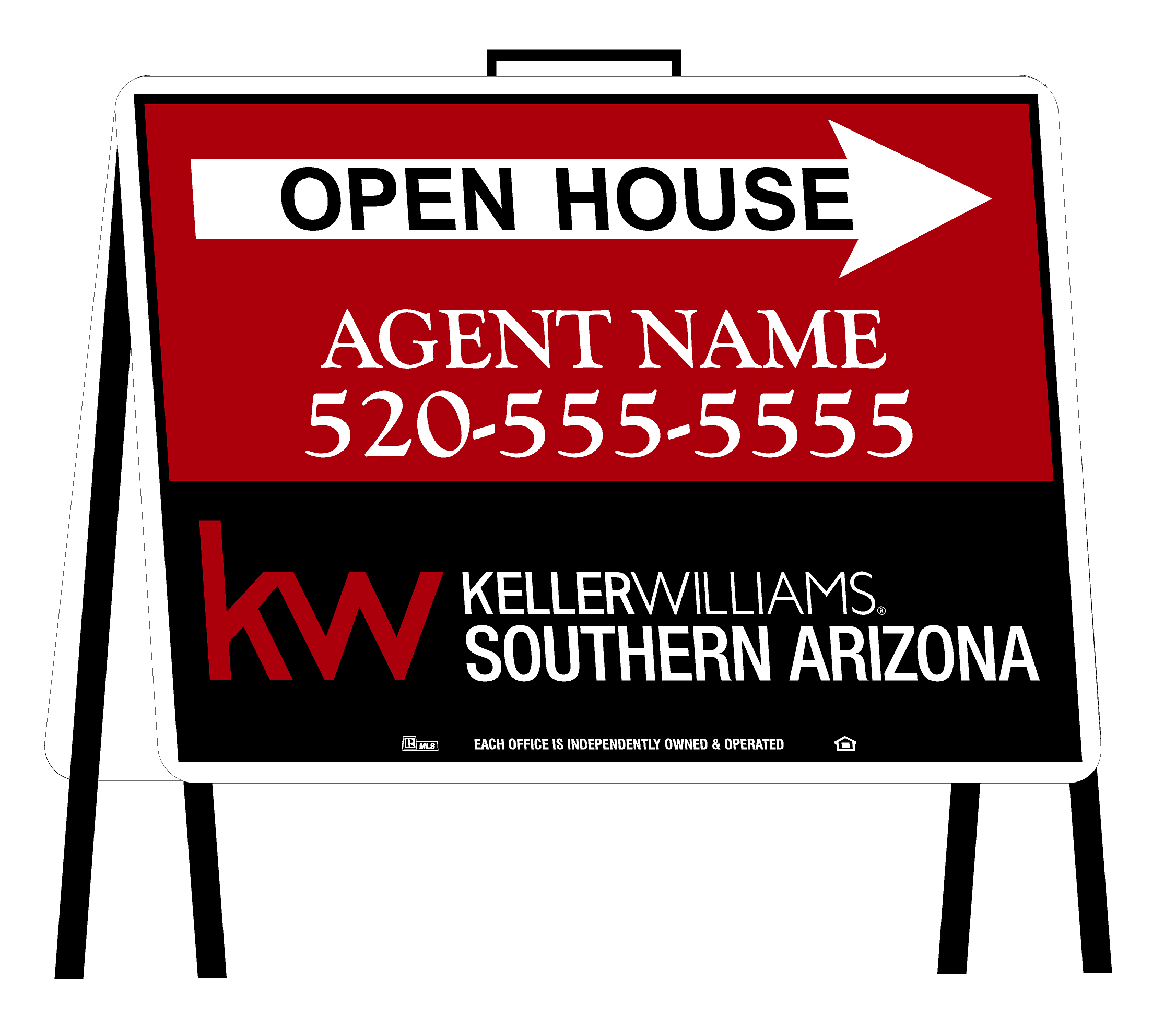 Keller Williams Tent Style Open House Signs