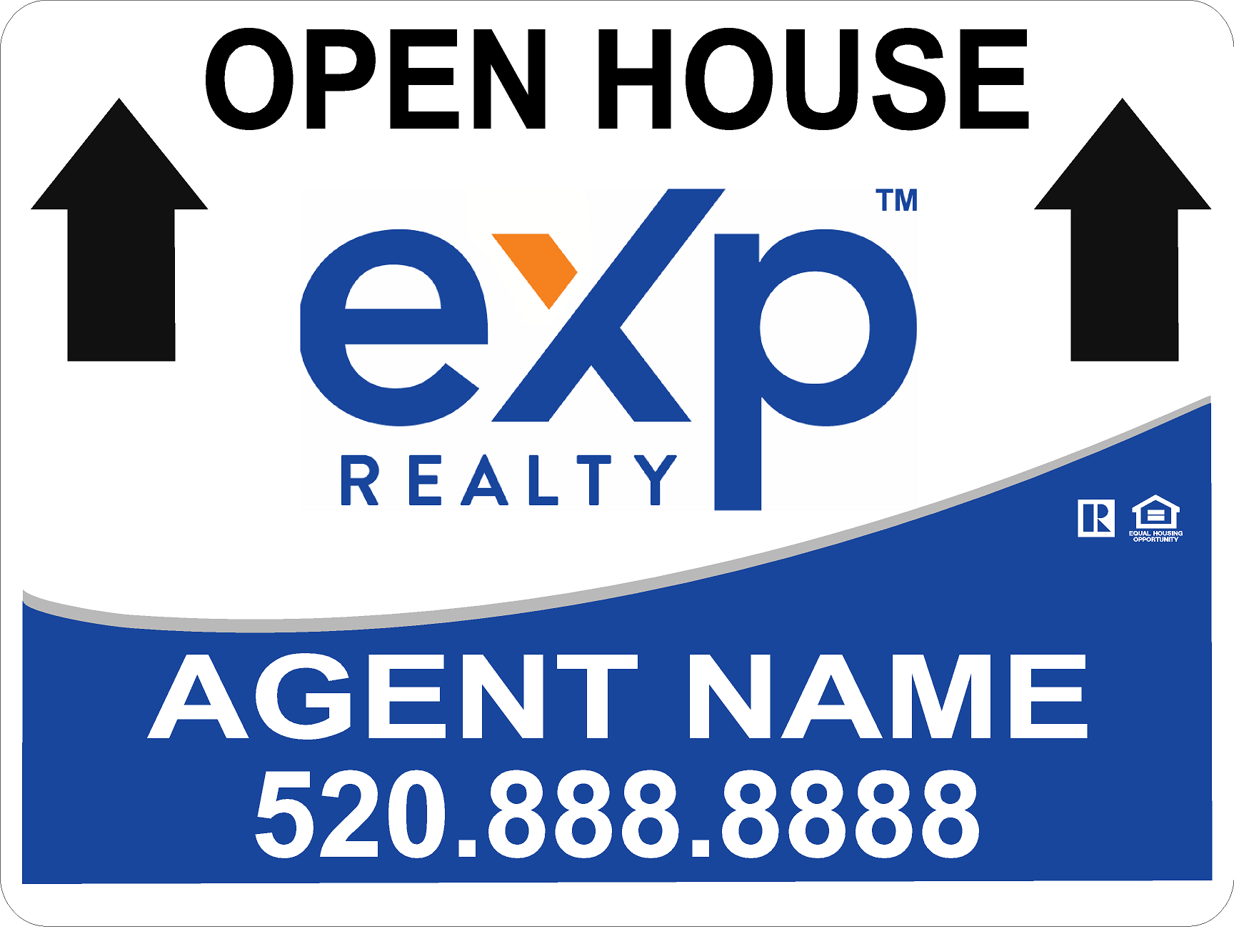 eXp Realty Open House Straight Ahead (No Stands)