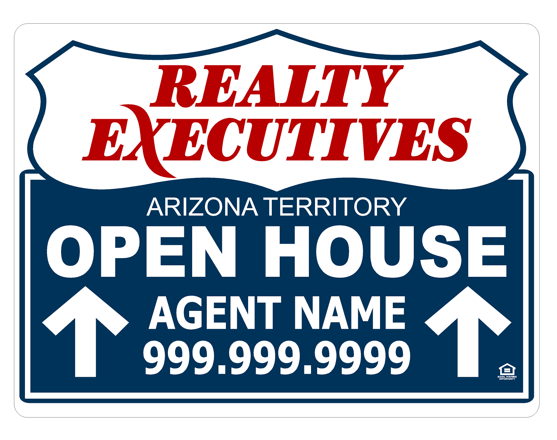 Realty Executives Open House Straight Ahead (No Stands)