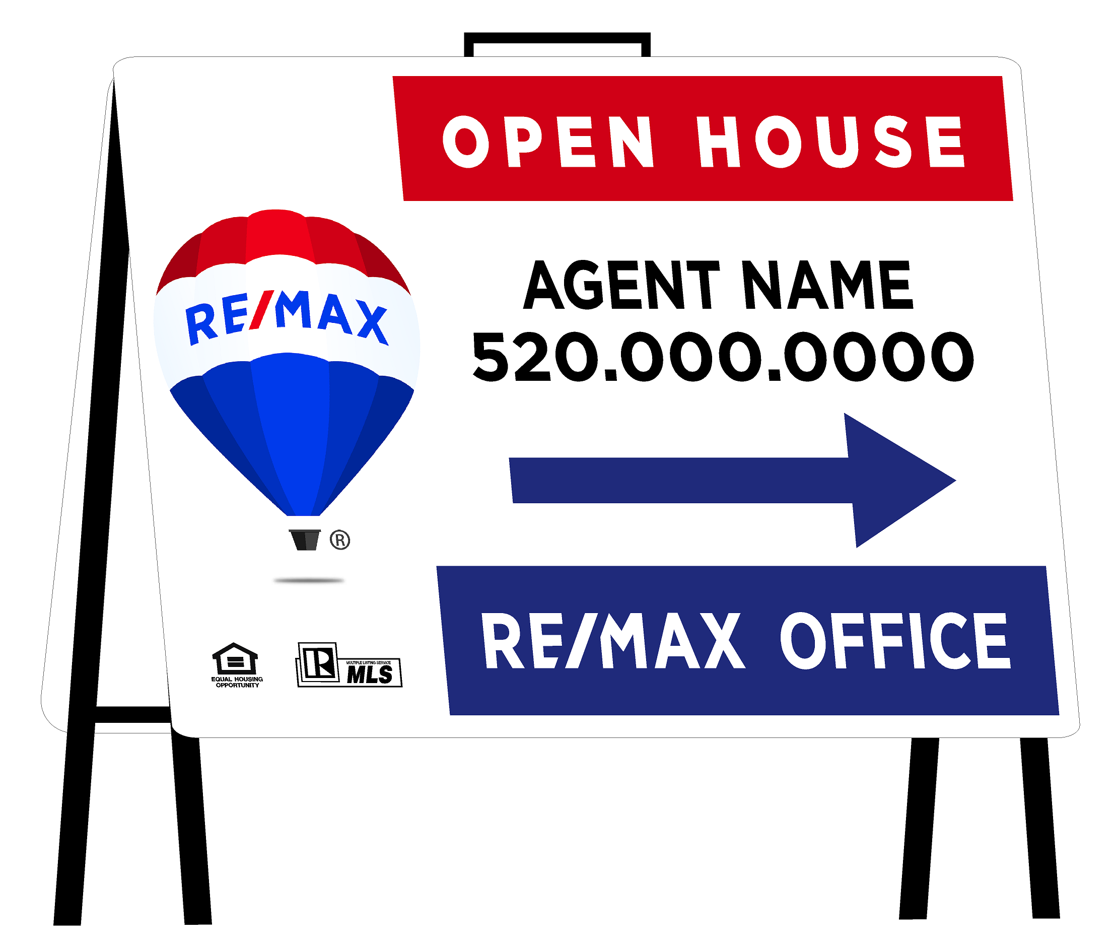 Re/Max Tent Style Open House Signs