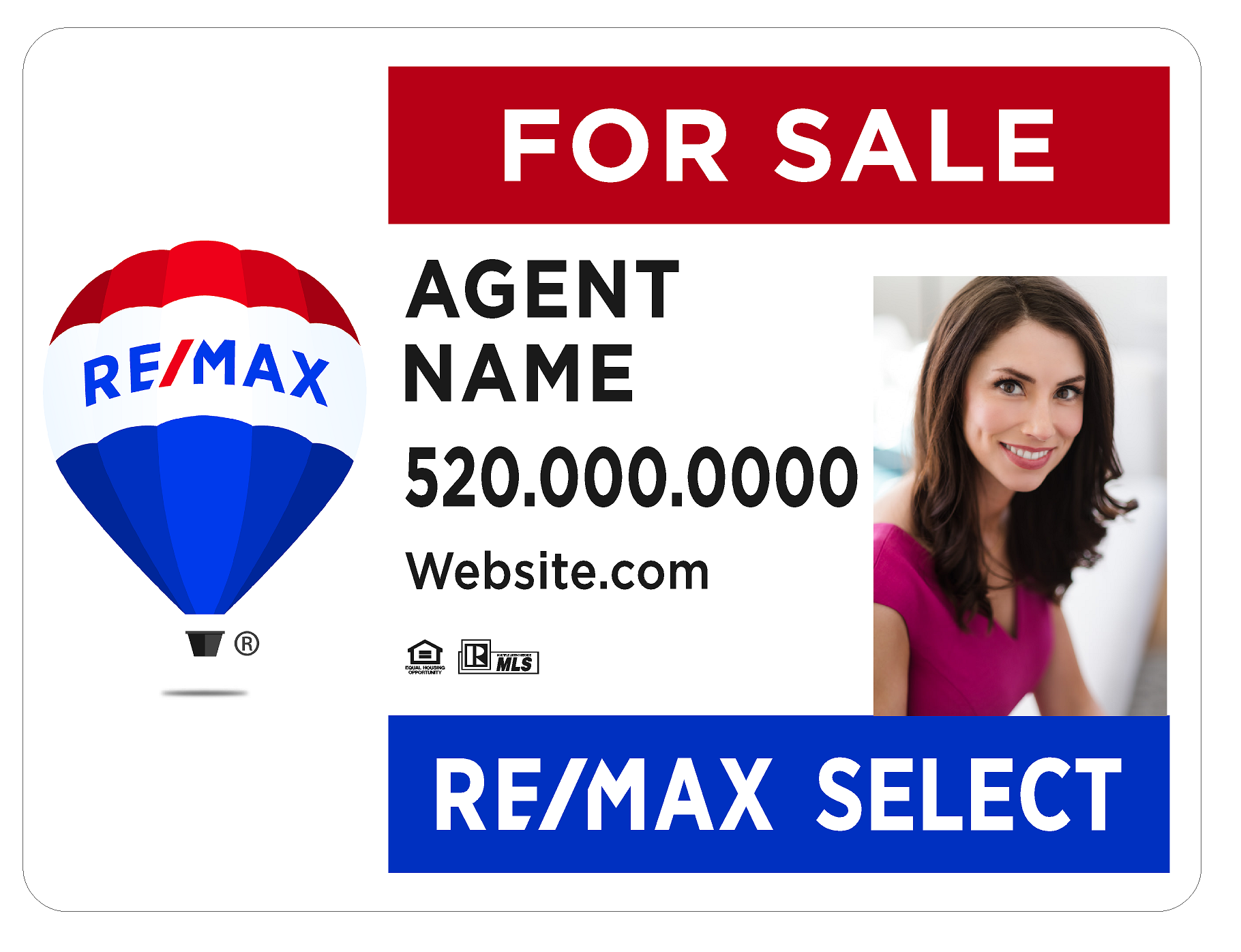 Re/Max 18" x 24" CUSTOM PHOTO SIGN