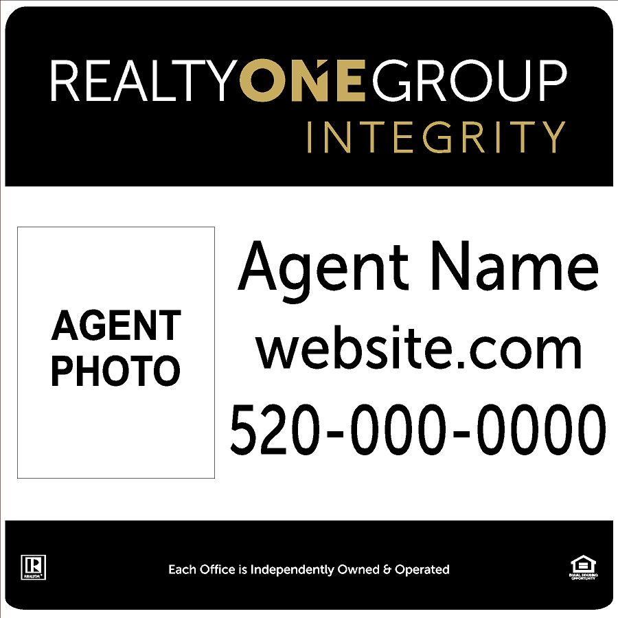 Realty One Group Integrity 2' x 2' Photo Sign