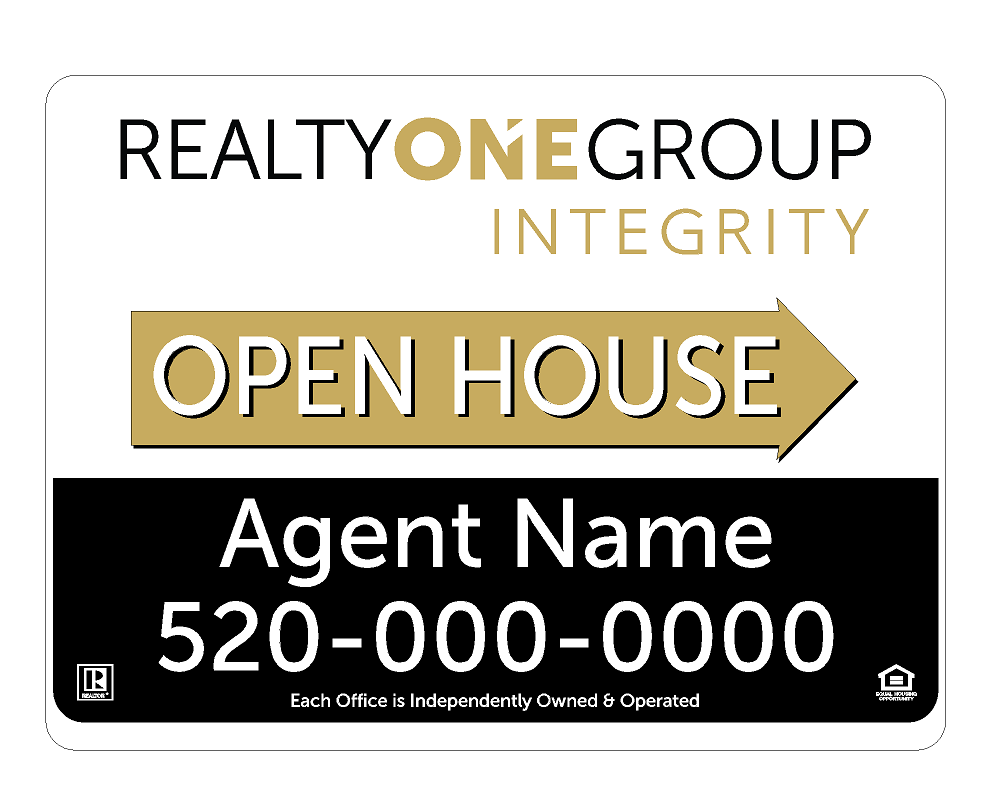 Realty One Group Open House Signs with stands