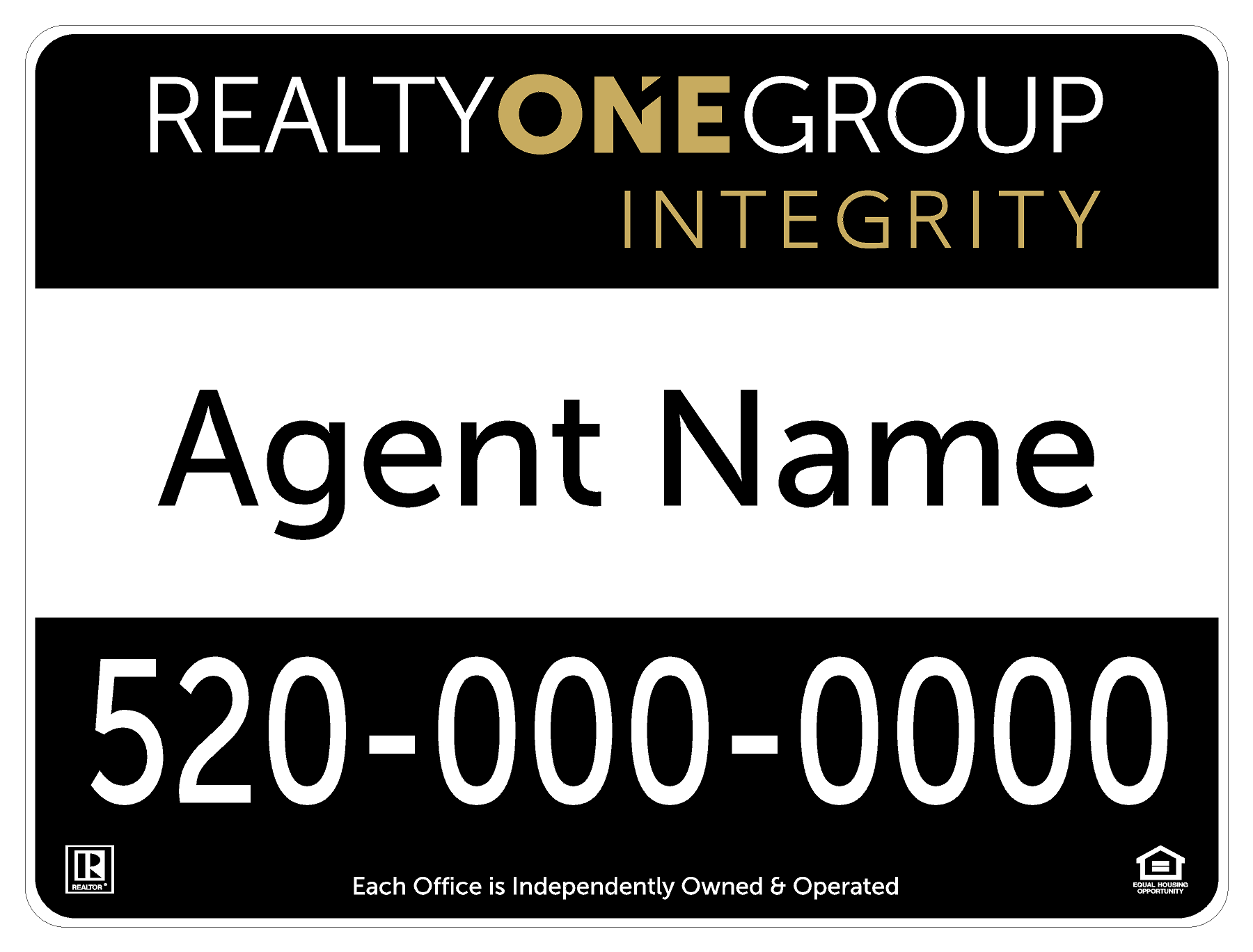 Realty One Group Integrity 18"x24" For Sale Signs