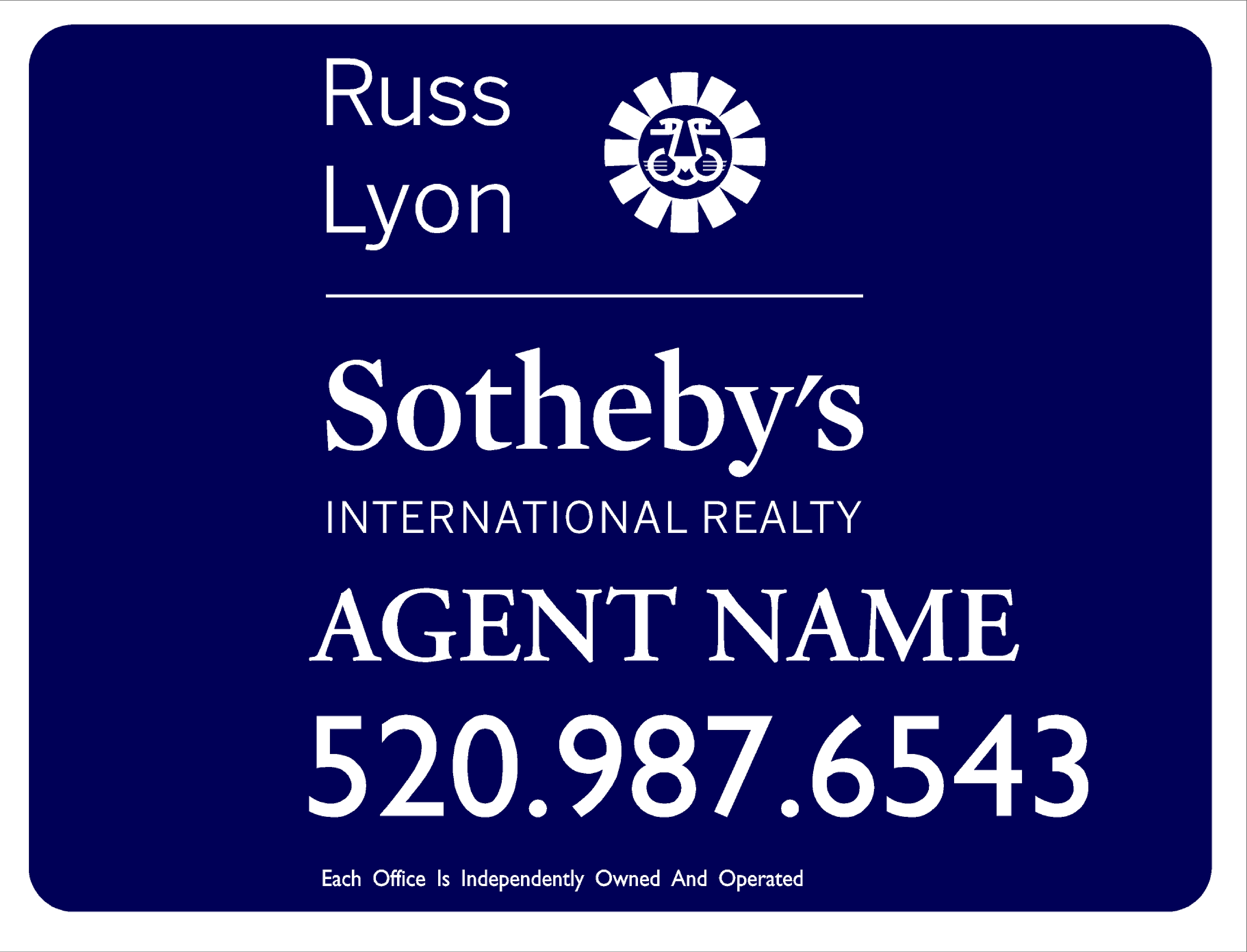 Russ Lyon Sotheby's 18" x 24" For Sale Sign