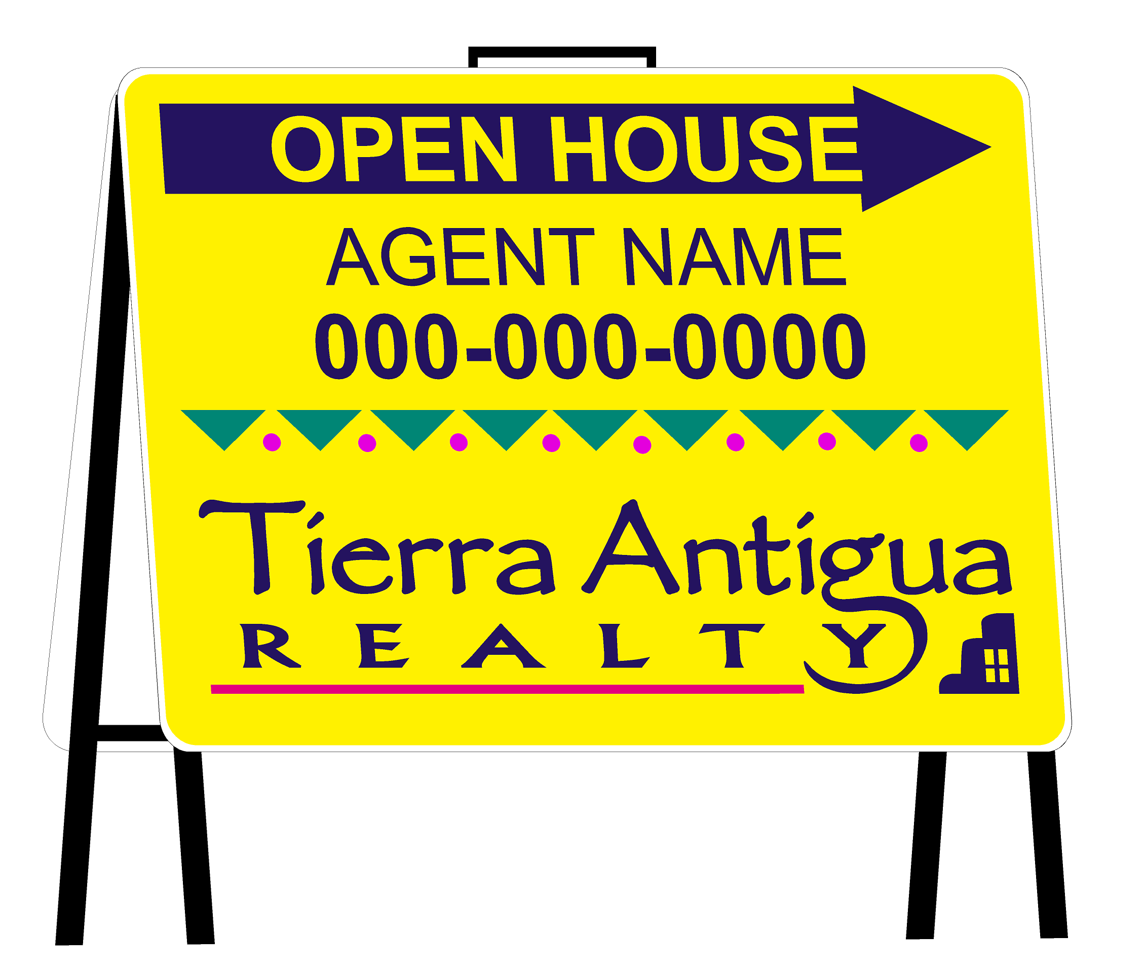 Tierra Antigua Tent Style Open House Signs