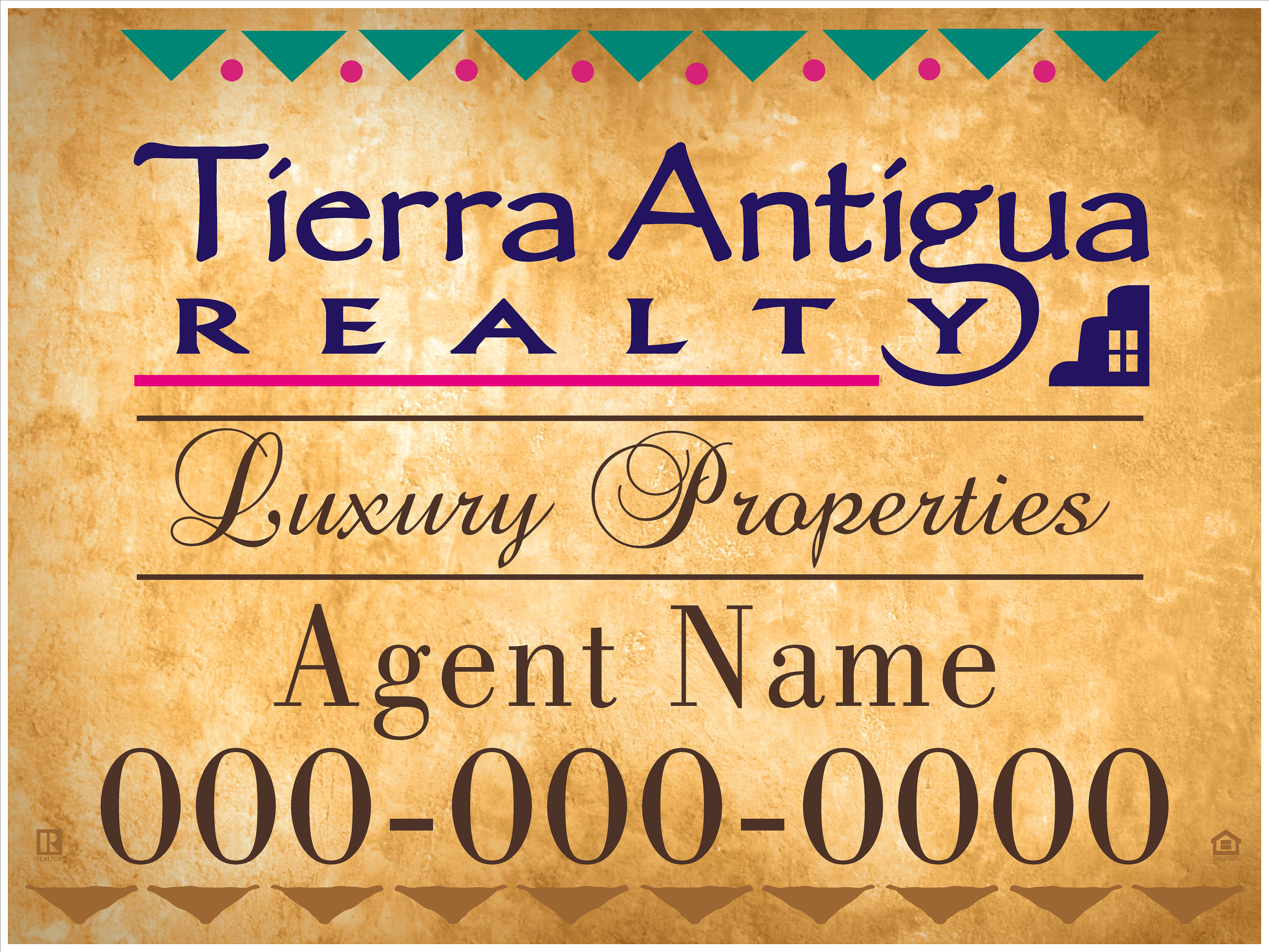 Tierra Antigua 18"x 24" Luxury Property Sign