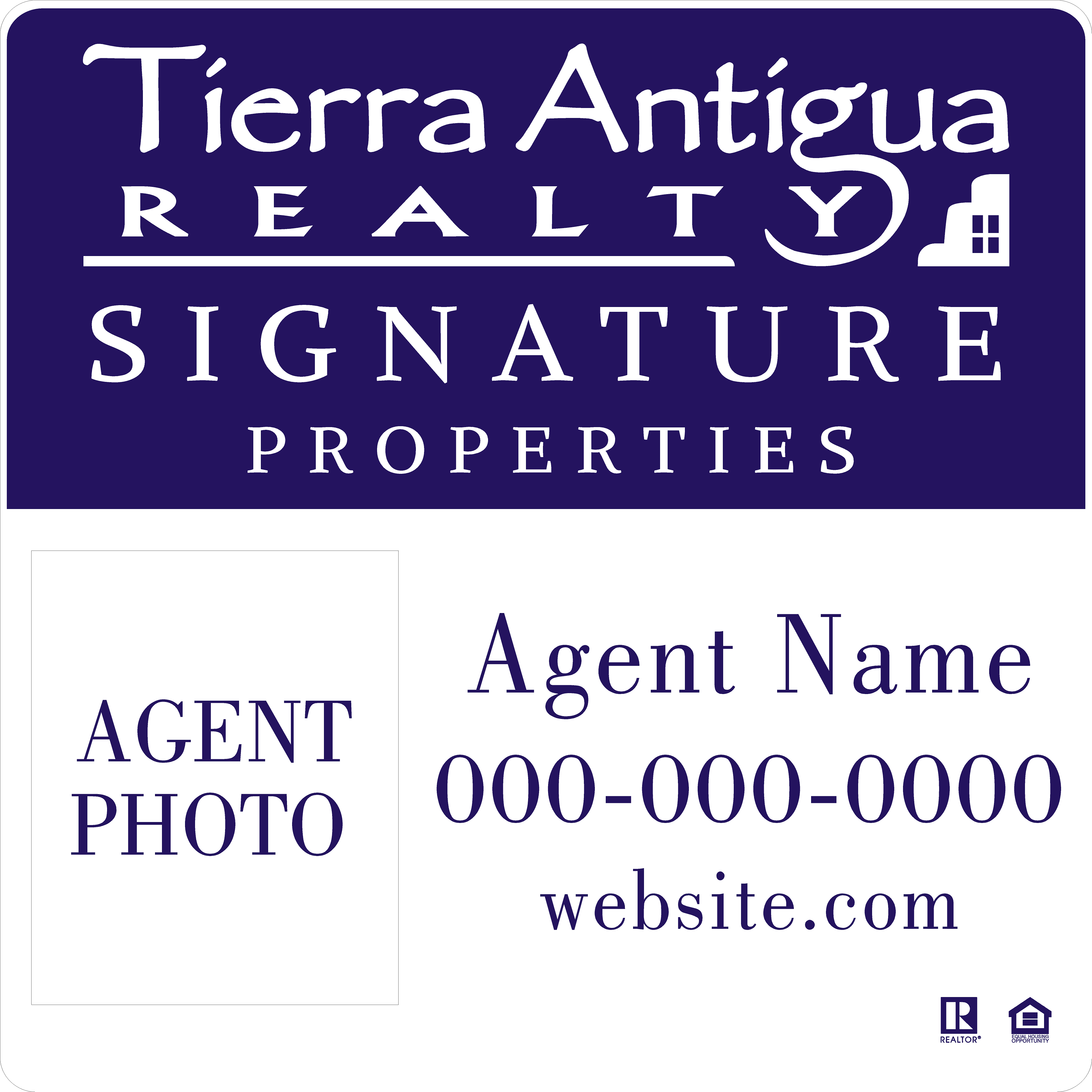 Tierra Antigua 2'x2' Signature Photo Sign
