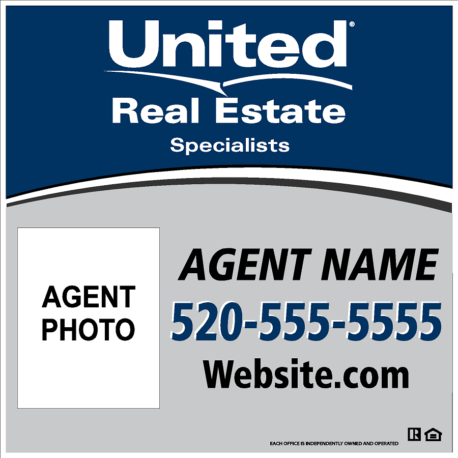 United 2' x 2' Photo Sign