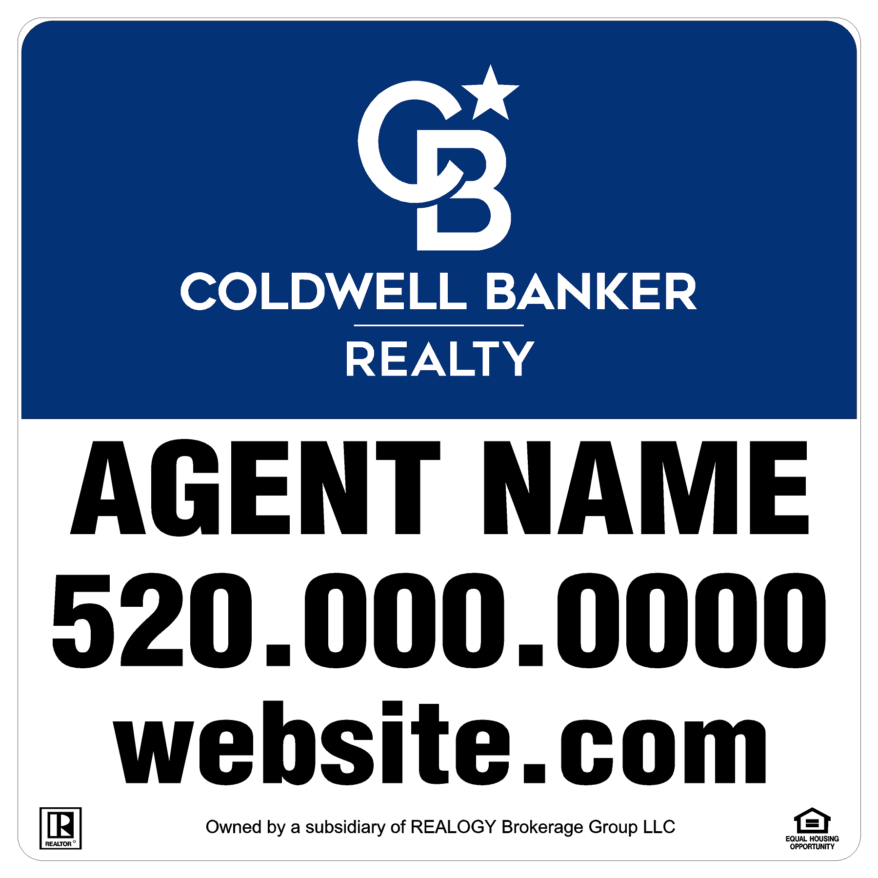 Coldwell Banker 2' x 2' For Sale Sign