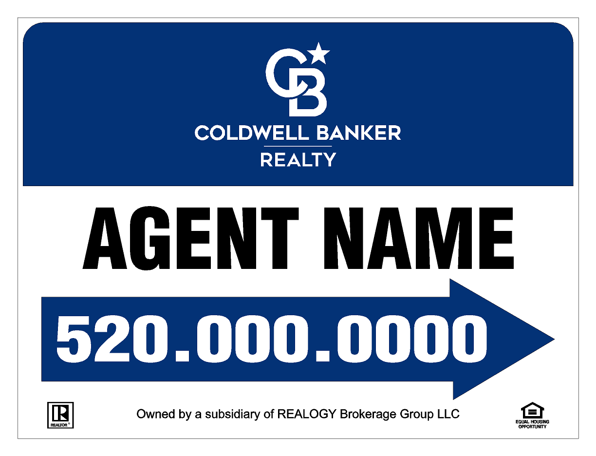 Coldwell Banker 10 Coroplast Directionals w/ Wire Stakes